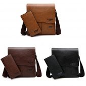 JEEP BULUO Man Messenger Bag 2 Set Men Pu Leather Shoulder Bags Business Crossbody Casual Bag Famous Brand ZH1505/8068 2