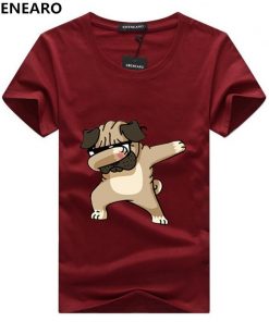 SWENEARO Men's T-shirts Fashion Animal Dog Print Hipster Funny t shirt Men Summer Casual street Hip-hop Tee shirt Male Tops 5XL