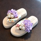 Girls Beach Slippers Children Floral Slippers Women Home Shoes Kids Fashion Casual Flip-flops Sandals 2019 Summer Comfortable 1
