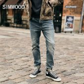 SIMWOOD 2019 New Jeans Men Classical Jean High Quality Straight Leg Male Casual Pants Plus Size Cotton Denim Trousers  180348 1