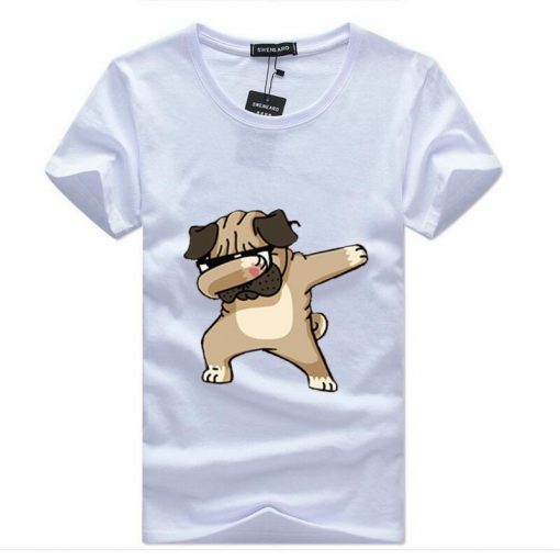 SWENEARO Men's T-shirts Fashion Animal Dog Print Hipster Funny t shirt Men Summer Casual street Hip-hop Tee shirt Male Tops 5XL 2