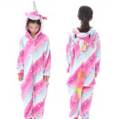 28 New Kids Animal Pajamas Set Winter Warm Boys Girls Starry Pegasus Unicorn Cosplay Children Sleepwear Onesie Flannel Pyjamas 4