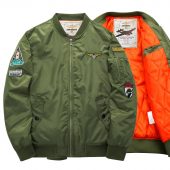Winter MA1 Air Force Pilot Bomber Jacket Men Military Motorcycle Padded Tactical Jacket MA-1 Airborne Army Flight Coat Plus Size