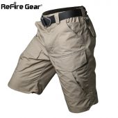 ReFire Gear Summer Rip-stop Tactical Military Shorts Men Waterproof Camouflage Cargo Shorts Casual Loose Cotton Camo Army Shorts 4