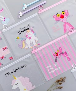 Transparent Travel Cosmetic Bag Unicorn Pink Cute Panther Make Up Case  Makeup Beauty Wash Organizer Toiletry Storage Kit Box