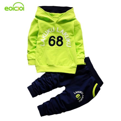 EOICIOI spring autumn baby boys girls clothing sets number letters printed hoodies jacket coats+long pants 2pcs sports suit