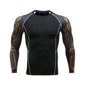 Fitness Men Pro Compression Shirts MMA Rashguard Skin Base Layer Workout Long Sleeves T-shirt Crossfit Jiu Jitsu Tee Shirt homme