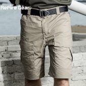 ReFire Gear Summer Rip-stop Tactical Military Shorts Men Waterproof Camouflage Cargo Shorts Casual Loose Cotton Camo Army Shorts 2