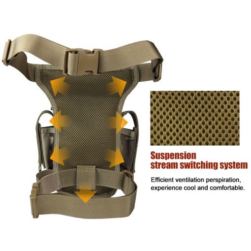 FREE SOLDIER Outdoor Sports 1000D Nylon Tactical Leg Bag Waist Leg Bag For Camping Hiking Climbing Men's Military Waist Pack  3