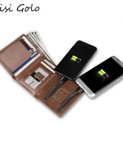 BISI GORO 2019 Men Women Smart Wallet With USB for Charging Wallet With Iphone And Android Capacity 4000 mAh For Travel Retail