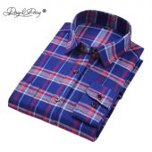 DAVYDAISY High Quality Cotton Flannel Men Shirt Long Sleeved Plaid Stripe Solid Formal Shirts Brand Casual Shirts Man DS154