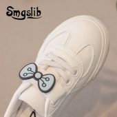 Girls Shoes Children Sneakers Kids 2018 Spring Autumn Casual Sneakers Infant Classic School Shoes Bow White Loafers Footwear 4