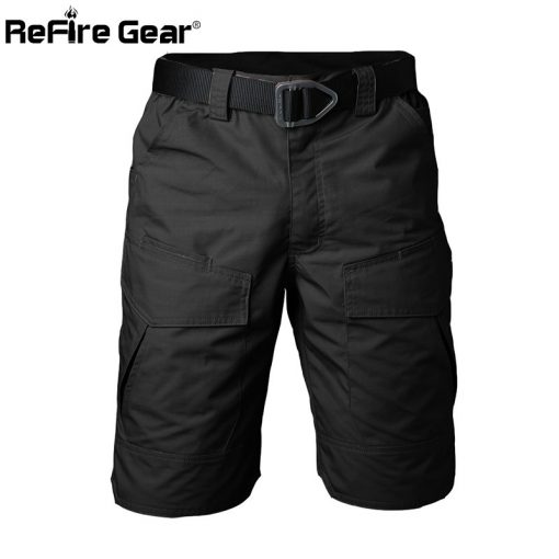 Summer Militar Waterproof Tactical Cargo Shorts Men Camouflage Army Military Short Male Pockets Cotton Rip-stop Casual Shorts 3