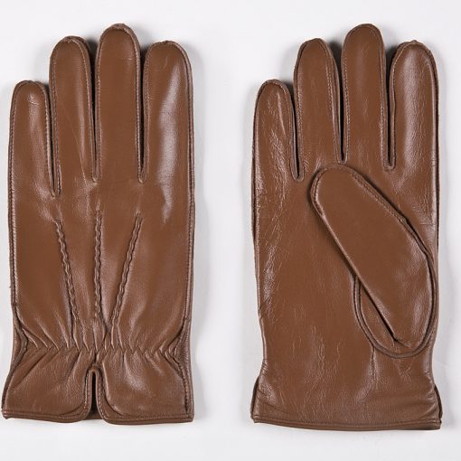 Gours 2018 New Men's Winter Genuine Leather Gloves Fashion Brand Black Warm Gloves Classic Goatskin Mittens Luvas Guantes GSM009 2