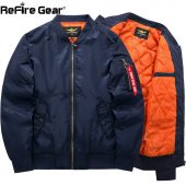 MA-1 Tactical Air Force Bomber Jacket Men Military Warm Padded Airborne Flight Army Jacket Winter Blue Motorcycle Pilot Coat 8XL 1