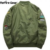 Winter MA1 Air Force Pilot Bomber Jacket Men Military Motorcycle Padded Tactical Jacket MA-1 Airborne Army Flight Coat Plus Size 1