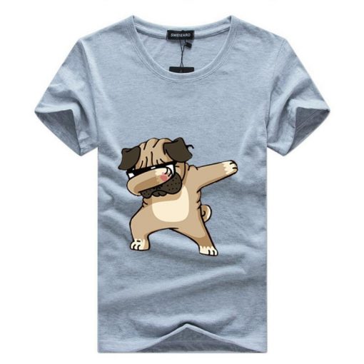 SWENEARO Men's T-shirts Fashion Animal Dog Print Hipster Funny t shirt Men Summer Casual street Hip-hop Tee shirt Male Tops 5XL 4