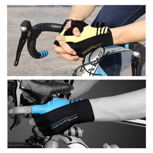 WEST BIKING Summer Cycling Gloves Half Finger Men Women Shockproof Breathable Bicycle Gloves Ciclismo MTB Road Bike Gloves 5