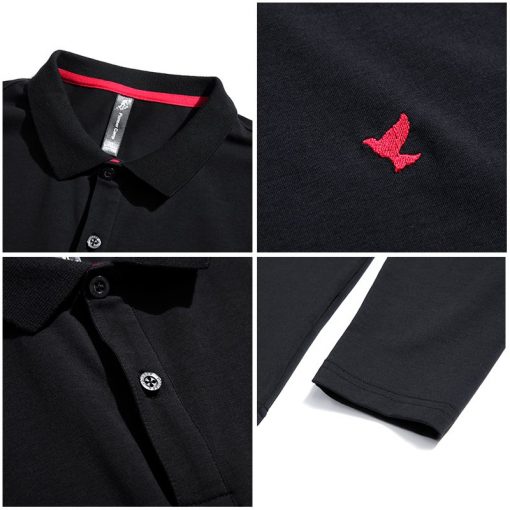 Pioneer camp new arrivals long sleeve Polo shirt men brand clothing Pigeon embroidery Polo male quality cotton stretch ACP802332 4