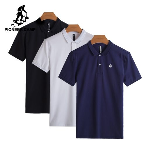 Pioneer Camp New Polo shirts men brand clothing fashion solid polos male quality 100% cotton casual summer Polo men ADP701166