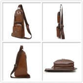 JEEP BULUO Men Messenger Bags New Hot Crossbody Shoulder Bag Famous Brand Man's Leather Sling Chest Bag Fashion Casual 6196 3