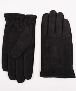 Gours 2018 New Winter Long Genuine Leather Gloves Men Suede Black Warm Touch Screen Gloves Brand Goatskin Mittens Luvas GSM023 1