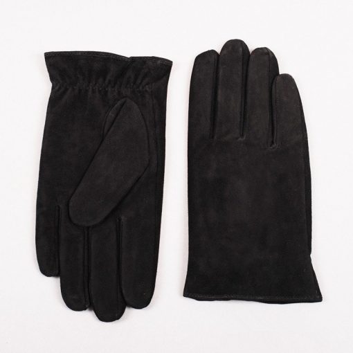 Gours 2018 New Winter Long Genuine Leather Gloves Men Suede Black Warm Touch Screen Gloves Brand Goatskin Mittens Luvas GSM023 1