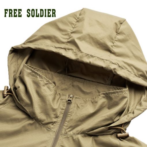 FREE SOLDIER outdoor camping tactical skin Spring summer Breathable ultra-thin quick-drying skin trench coat Men's jacket  2