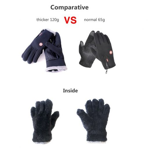 WEST BIKING Winter Bike Gloves Running Ski Thicken Warm Touch Screen Bicycle Gloves Windproof Thermal Full Finger Cycling Gloves 2