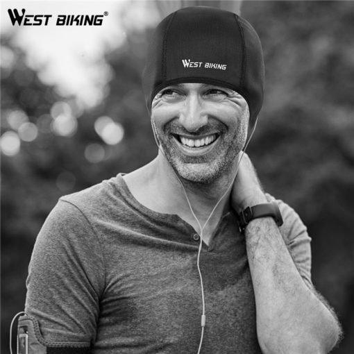 WEST BIKING Cycling Caps Winter Thermal Fleece Bicycle Caps Windproof Warm Bike Riding Hats Outdoor Sports Running Cycling Caps 5