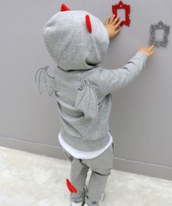 baby boys clothes 2018 New Autumn Casual Long Sleeve sport suit children sets Cartoon little devil clothing sets Halloween gifts