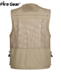 Summer Tactical Breathable Multi Pockets Casual Vest Men Cotton Sleeveless Waistcoat Quick Drying Mesh Vest Male L-4XL 1