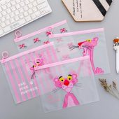 Transparent Travel Cosmetic Bag Unicorn Pink Cute Panther Make Up Case  Makeup Beauty Wash Organizer Toiletry Storage Kit Box 2