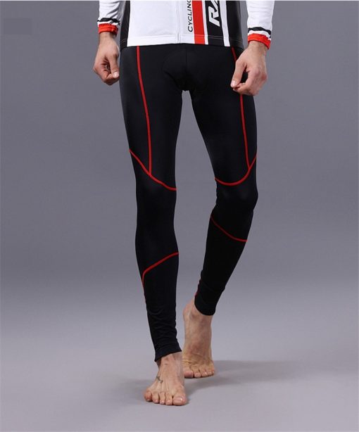 CHEJI Gel Padded Cycling Long Pants Spring Autumn Ropa Ciclismo Bicycle Bike Trousers Running Fitness Compression Tights For Men 5