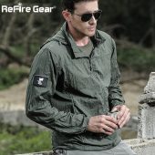 Tactical Lightweight Waterproof Jacket Men Summer Breathable Thin Hoody Raincoat Military Portable Windbreaker Army Skin Jackets