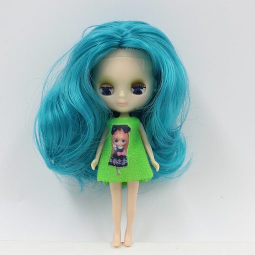 blyth mini doll 10CM nude doll colorful long hair Pullip  1