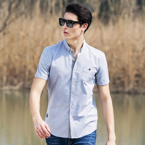 Pioneer Camp 2018 New Arrival 100% Cotton Oxford Men Shirt Slim Fit Camisa Masculina Street Soft Chemise Homme 3Xl Shirt 666210 3