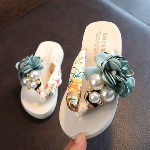 Girls Beach Slippers Children Floral Slippers Women Home Shoes Kids Fashion Casual Flip-flops Sandals 2019 Summer Comfortable 3