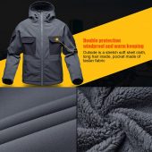 FREE SOLDIER Outdoor sports tactical waterproof soft shell  jacket male military fans warm autumn and winter hiking or climbing  2