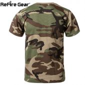 ReFire Gear Military Camouflage T Shirt Men Cotton US Army Combat Tactical T-Shirt Summer Quick Dry Breathable Man Camo T Shirts 4