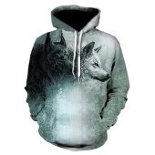 Fashion Men Wolf Animal 3D Printed Hooded Hoodies Men / Women's Shinning Wolf Design Sweatshirts 3D Harajuku Hoody 3