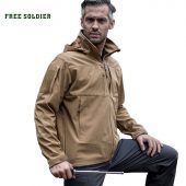 FREE SOLDIER Outdoor Sports Camping Hiking Tactical Jackets For Men Water-Instant Windproof  Coat And Warm Lining Jacket