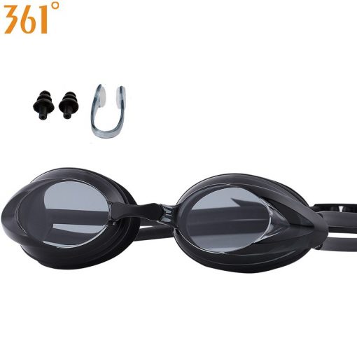 361 Clear Lens Swimming Goggles Ear Plug Nose Clip Pool Sports Anti Fog Adult Professional Swim Goggles Silicone Swim Glasses 1