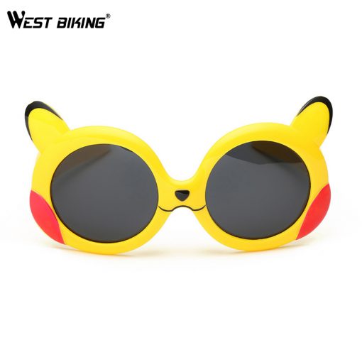 WEST BIKING Children's Polarized Sunglasses Ultra-soft Silicone Environmental Cartoon Suit 4 to 8 years old Kids Cycling Glasses