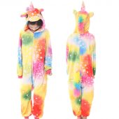 28 New Kids Animal Pajamas Set Winter Warm Boys Girls Starry Pegasus Unicorn Cosplay Children Sleepwear Onesie Flannel Pyjamas 3