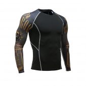 Fitness Men Pro Compression Shirts MMA Rashguard Skin Base Layer Workout Long Sleeves T-shirt Crossfit Jiu Jitsu Tee Shirt homme 1