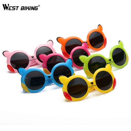 WEST BIKING Children's Polarized Sunglasses Ultra-soft Silicone Environmental Cartoon Suit 4 to 8 years old Kids Cycling Glasses 1