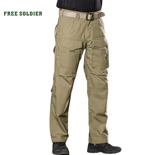 FREE SOLDIER Outdoor Sports Camping Riding Hiking Tactical Pants For Men Four Seasons Multi-pocket YKK zipper Men Trousers