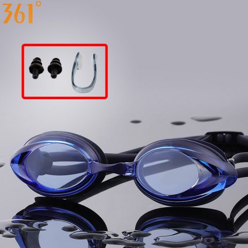 361 Clear Lens Swimming Goggles Ear Plug Nose Clip Pool Sports Anti Fog Adult Professional Swim Goggles Silicone Swim Glasses 5