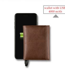 BISI GORO 2019 Men Women Smart Wallet With USB for Charging Wallet With Iphone And Android Capacity 4000 mAh For Travel Retail 1